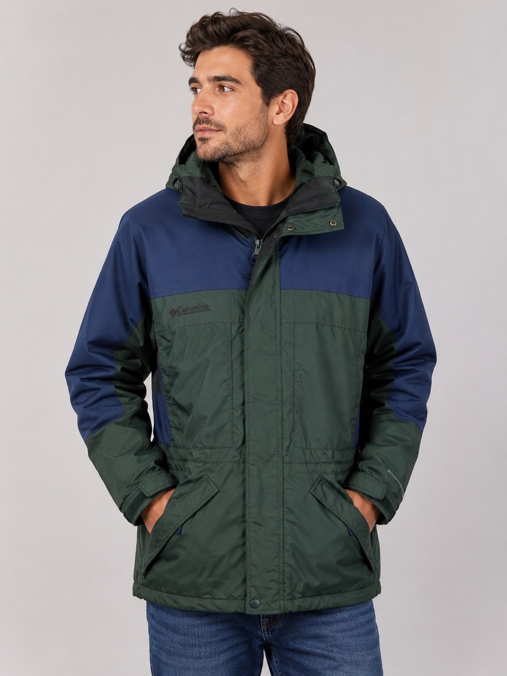 Vintage Columbia West Ridge Ski Jacket Mens M 90s Colorblock Hooded